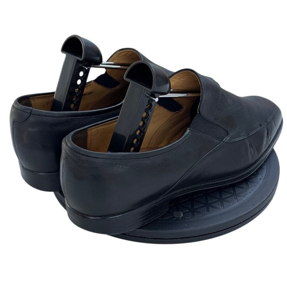 Mens Bally Thor/130 329908 Leather Square Toe Slip-On Loafer Shoes SZ 8EEE Black - Picture 4 of 6